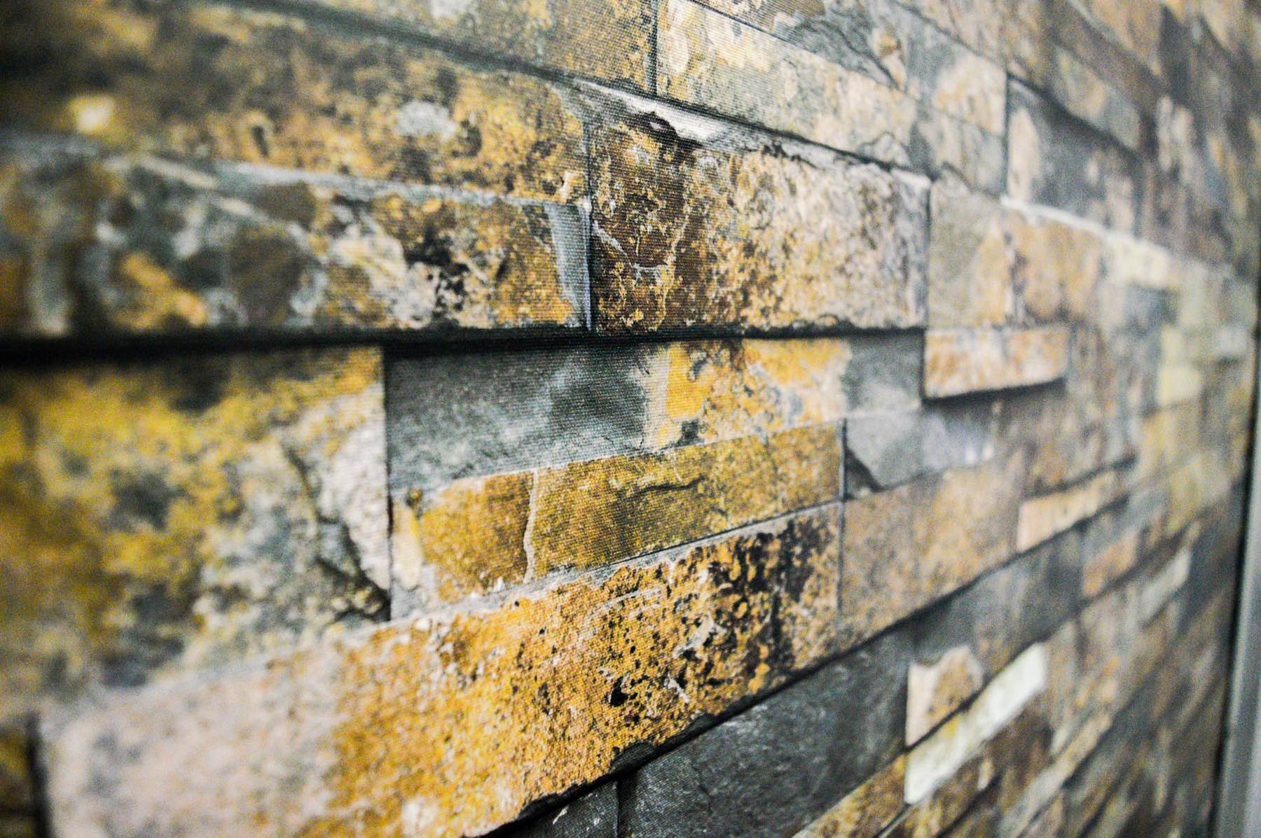 Fake brick wall